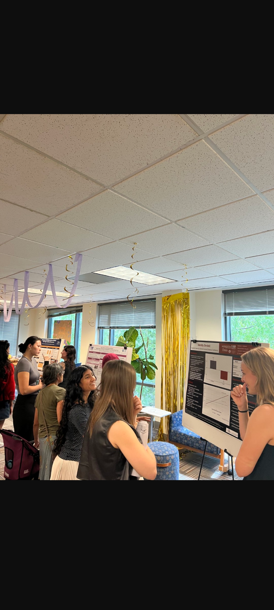 UROP poster session with students discussing research